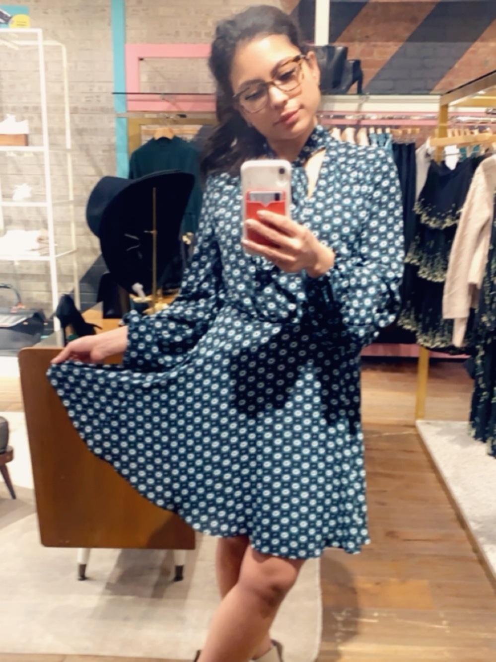 Ted Baker- Fit and Flare printed dress